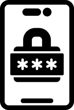 Pin numarası şifre kilidi. Basit resimleme