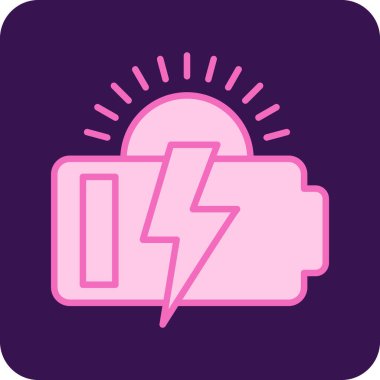 Güneş Enerjisi Ağ ikonu vektör çizimi