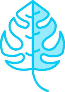 Canavar yaprağı ikon vektör illüstrasyonu