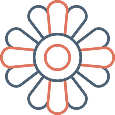 Gaillardia çiçek ikonu vektör çizimi