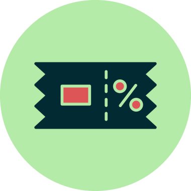 İndirim Coupon etiketi vektör illüstrasyonu