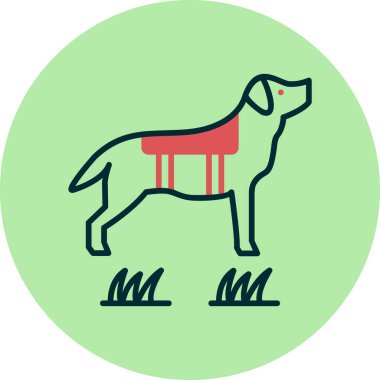 Hayvan karakteri ikonu. Polis Köpeği 