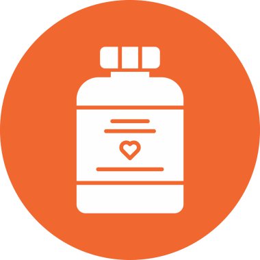Nitrogliserin tıbbi simgesinin vektör çizimi              