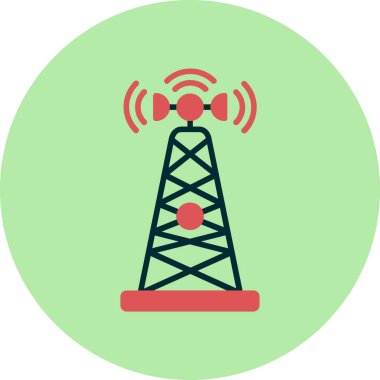 Baz istasyonu. Web simgesi basit illüstrasyon 