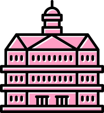 Royal Palace web simgesi, basit vektör illüstrasyonu