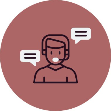 Müşteri servis simgesi vektör illüstrasyonu