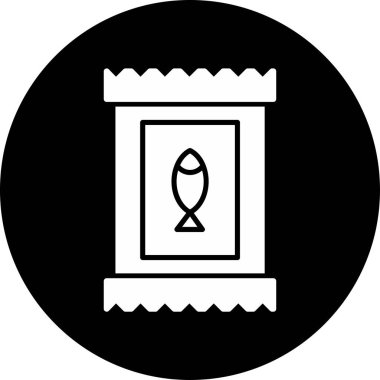 Konserve balık simge vektör çizim 