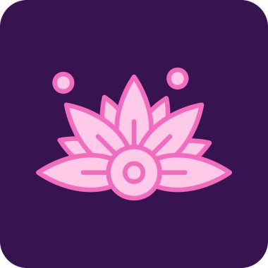 Nilüfer çiçeği ikonu vektör illüstrasyonu