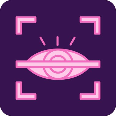 Göz. Web simgesi basit illüstrasyon