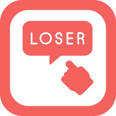 El vektörü illüstrasyonlu kaybeden simgesi  