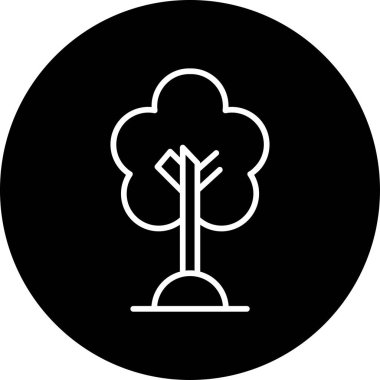 Kiraz ağacı. Web simgesi basit illüstrasyon