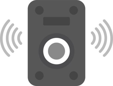 Müzik Sözcüsü Web simgesi basit illüstrasyon