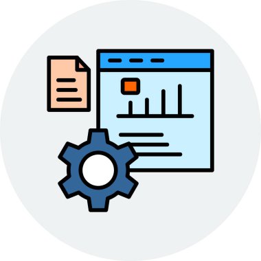 Performans. Web simgesi vektör illüstrasyonu