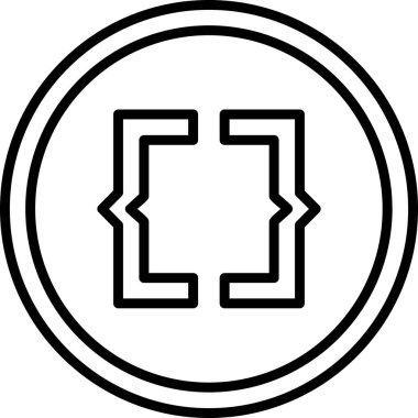 Parantez web simgesi vektör illüstrasyonu