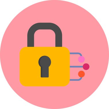 kilit web simge vektör çizim 