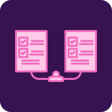 Simge vektör illüstrasyon tasarımını karşılaştır