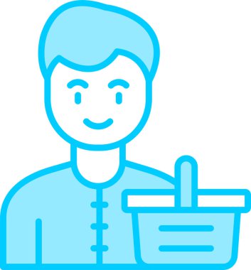 Müşteri hizmet vektör satırı simgesi