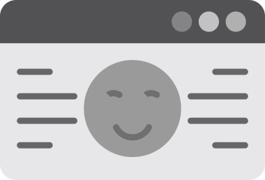 Duygusal yüz simgesinin vektör illüstrasyonu