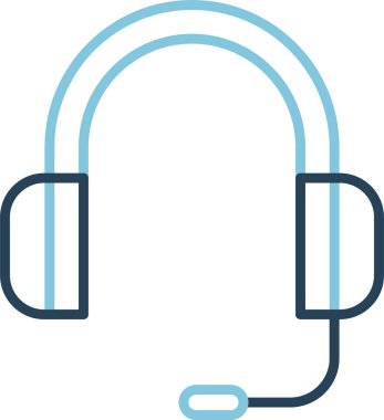 Kulaklık. Web simgesi basit illüstrasyon