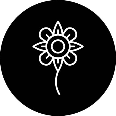 Çiçek. Web simgesi basit illüstrasyon 