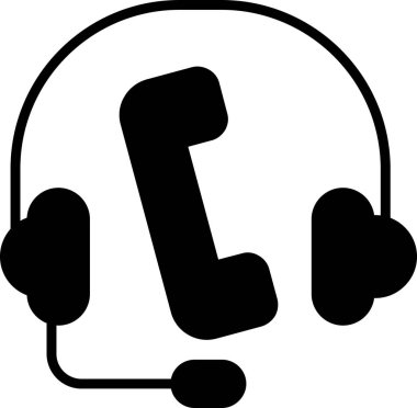 Çağrı merkezi. Web simgesi vektör illüstrasyonu 