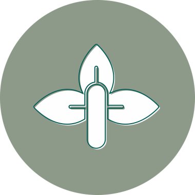 Yaprak. Web simgesi basit tasarım