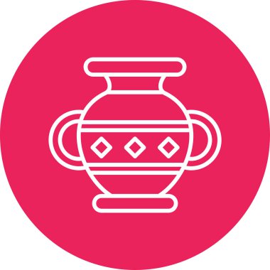 Vazo. Web simgesi basit illüstrasyon