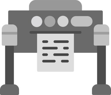 Kesilen belge için ofis elektronik cihazının basit doğrusal çizimi