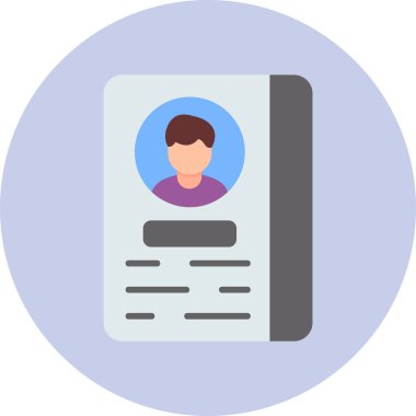 Basit web profili simgesi, vektör illüstrasyonu