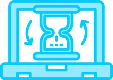 dizüstü bilgisayar simgesi, vektör illüstrasyonu basit tasarım