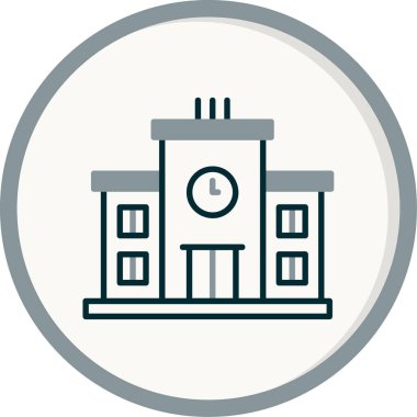 Saat simgesi olan belediye binası