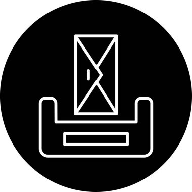 Gelen kutusu. Web simgesi vektör illüstrasyonu