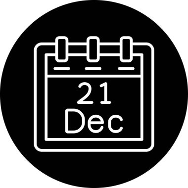 21 tarihli Aralık takvim simgesi