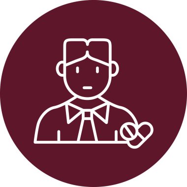 Eczacı. Web simgesi basit illüstrasyon