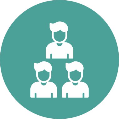 Takım çalışması. Web simgesi basit illüstrasyon