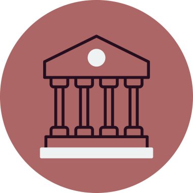 Banka web simgesi basit illüstrasyon 