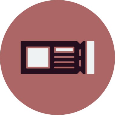 Bir bilet simgesinin vektör illüstrasyonu 