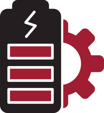 düz ayar simgesi, vektör illüstrasyonu