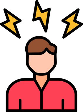 Stres web simgesi vektör illüstrasyonu