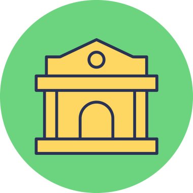 Banka web simgesi basit illüstrasyon 