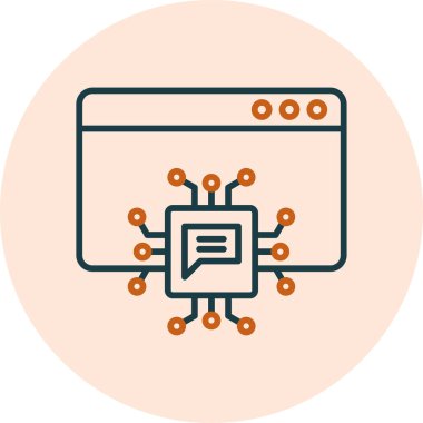 Kodlama. Web simgesi basit illüstrasyon