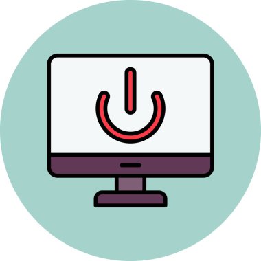 Bir güç düğmesi simgesinin vektör çizimi