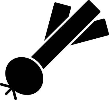 Pırasa web simgesi vektör illüstrasyonu