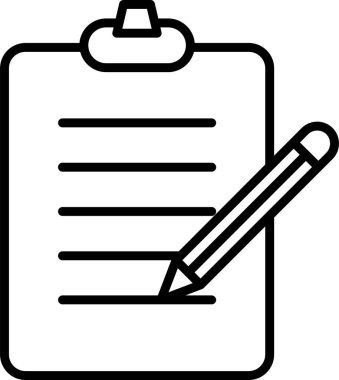 Belge simgesi, vektör illüstrasyonu basit tasarımı test et