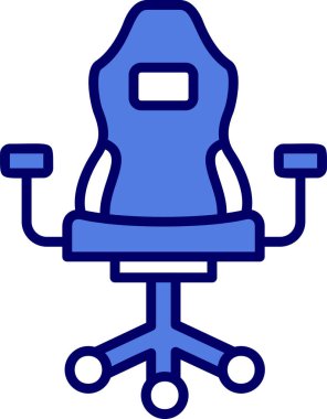 Koltuk ikonu vektörü. ince çizgi işareti