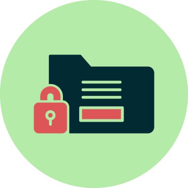 Basit Gizli simge vektör illüstrasyonu