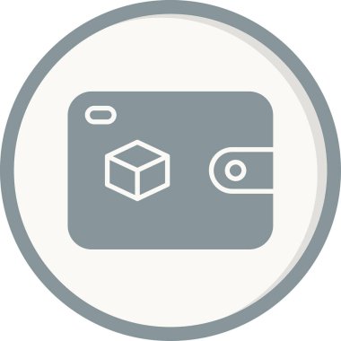 Wallet icon, vector illustration simple design