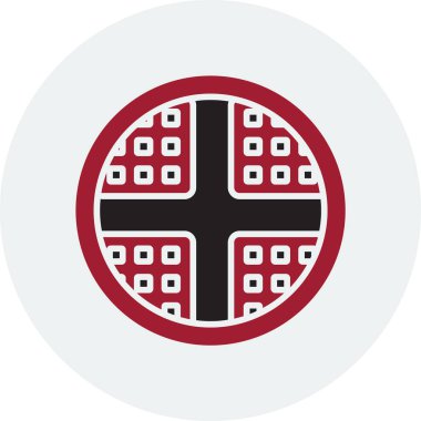 Waffle web simgesi, basit vektör illüstrasyonu 