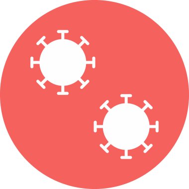 Basit Bakteri illüstrasyonunun vektör simgesi