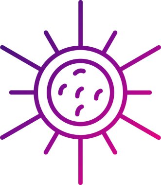 Bakteri simgesi, vektör illüstrasyonu basit tasarım